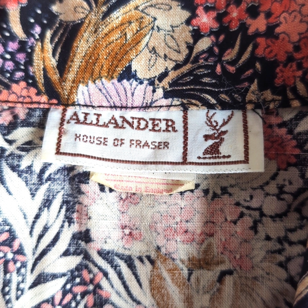 Vintage Allander House of Fraser Floral Midi Dress Women's Size Small - Picture 3 of 9